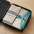 thumbnail image 5 of 10 Packs Plastic Non-Slip Hangers with Pinch Clips, Durable Space Saving Clothes Hangers for Clothing Dark teal, 5 of 6