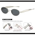 thumbnail image 5 of Retro Oval Sunglasses for Women Men 70s Trendy Sardine Sun Glasses  Metal Frame Shades UV400 Protection, 5 of 6