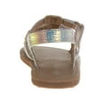 thumbnail image 4 of Laura Ashley Girls Hook and Loop Strappy Gladiator Sandals. (Toddler/Little Kids). - Silver/Holographic, 5, 4 of 6