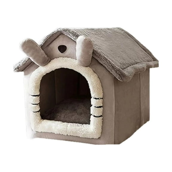JoyMoreToys Pet Cave with Non-Slip Bottom, Foldable Cute Pet Beds for Indoor Pet Rest, Pet Nest with Removable Soft Cushion for Kitten Puppy
