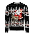 thumbnail image 4 of Mens Christmas Sweater Funny Xmas Holiday Sweater for Winter Patterns Loose Long Sleeve Knit Tops, 4 of 4