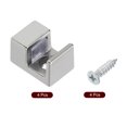 thumbnail image 3 of Uxcell 4 Pack Glass Shelf Brackets, Zinc Alloy Glass Clamp for 9mm, Nickel Color, 3 of 6