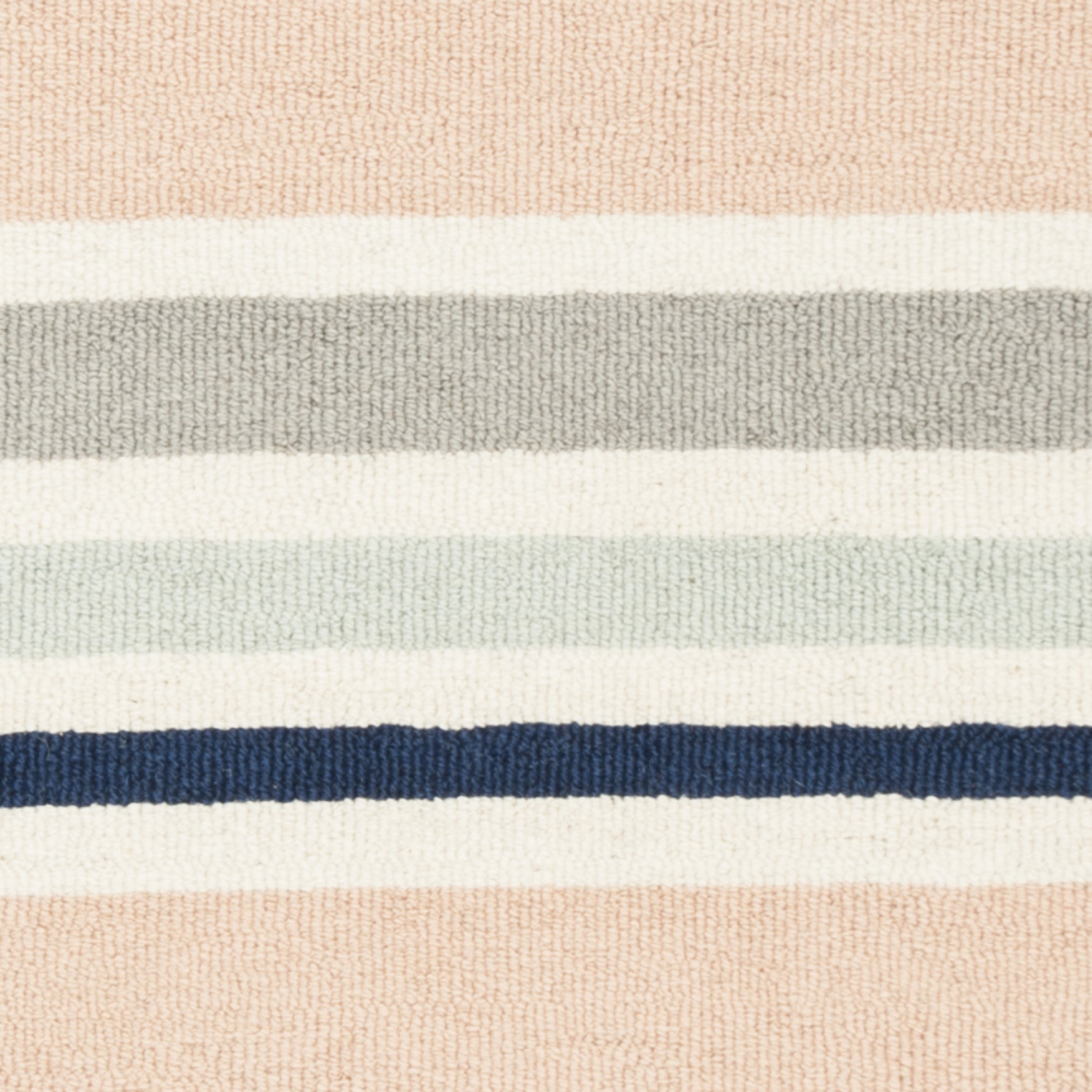 SAFAVIEH Kids Multi Striped Wool Area Rug, Ivory/Multi, 5' x 5' Square
