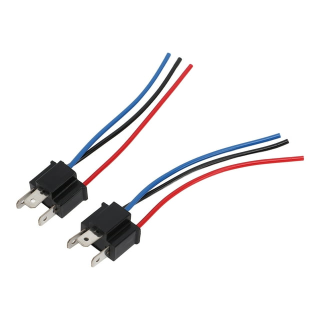 Zócalo de clavija macho, 2 piezas H4 Enchufe macho Conector de faro Arnés de cableado Línea de soporte macho Durabilidad mejorada