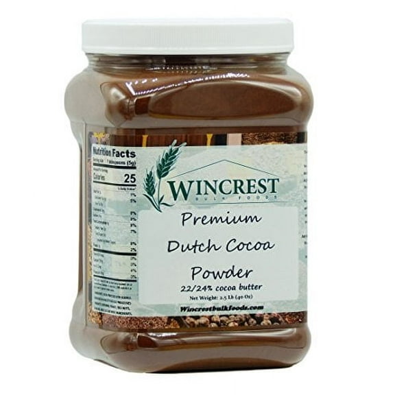 WinCrest Premium High Fat Dutch Cocoa Powder - 2.5 Lb Tub