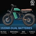 thumbnail image 4 of Freego F3 Pro Dual Motor Electric Bike for Adults,48V 40Ah Battery,Dual 750W Motors,35 MPH,40–75 Miles Range,20" Fat Tires,Full Suspension, 4 of 8