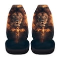 thumbnail image 5 of FOR U DESIGNS Lion Cross Print 2 Pcs Car Front Seat Covers Washable Driver Seat Cover with Backrest Scratch-Resistant Car Seat Protector Automotive Interior Accessories, 5 of 7