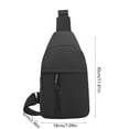 thumbnail image 3 of SCNOR Black Sling Bag Chest Bag - Multi-Compartment, Wear-Resistant Fabric & Adjustable Strap | Lightweight Hands-Free Waist Pack for Hiking, Gym, Daily Errands, 3 of 6