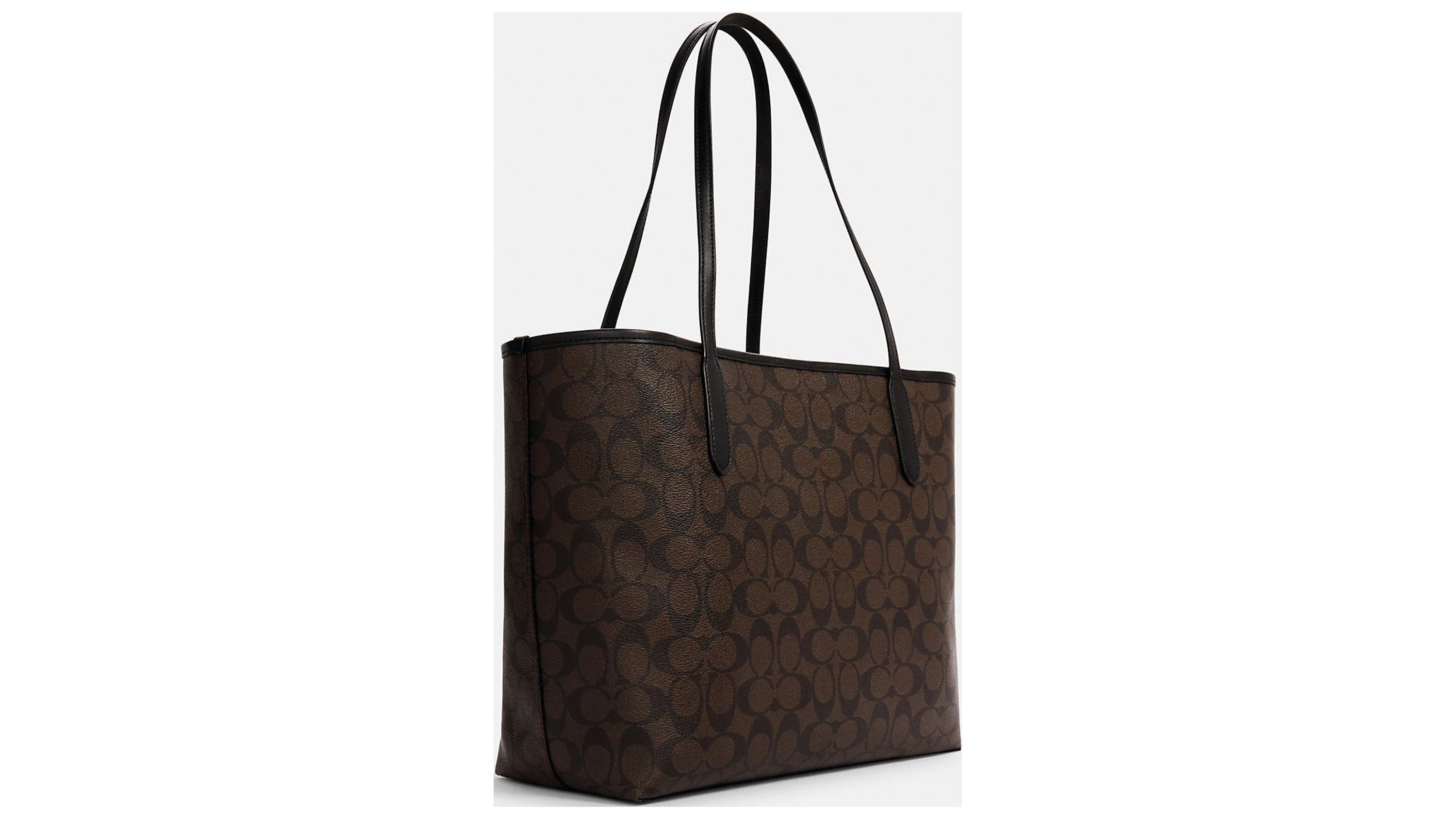 Coach Womens 5696 City Tote In Signature Canvas Handbags Brown/Black, Female - image 4 of 4
