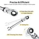 thumbnail image 5 of Yescom 12Pcs Combination Wrench Set 8-19mm Flex-Head Metric Ratcheting Spanner Car Repair Hand Tools Yescom Modern, 5 of 7