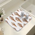 thumbnail image 4 of Yayeee Dish Drying Mat for Kitchen Counter 16" x 18" Microfiber Super Absorbent Coffee Decorative Pad, Brown Ice Cream Pattern, 4 of 9