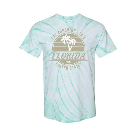 Florida, Sunshine State Tie Dye Cyclone Men -SPIdeals Designs, Male Small
