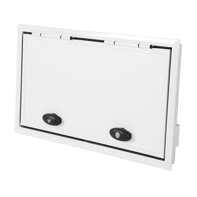 Portes de Compartiment de Rangement Rv, Porte de Bagage Rv Carrée Étanche Résistante aux UV en Alliage d'Aluminium avec Clé de Verrouillage pour Caravane