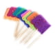 thumbnail image 2 of Juego de 24 piezas de mini papel mexicano multicolor, papel picado, banderines de tejido, banderitas, decoraciones para fiestas, decoración para magdalenas, banderines para fiestas, diseño de flores, 2 of 8