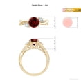 thumbnail image 5 of ANGARA Lab Grown 1.4 Ct Nature Inspired Ruby & Lab Diamond Twisted Vine Ring for Women in 14K Yellow Gold (Size-7mm) | July Birthstone, Anniversary, Jewelry Gift for Women | Lab-Grown Ruby Ring, 5 of 8
