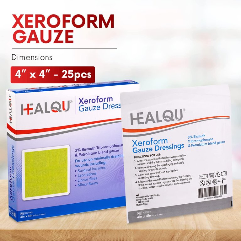 mesh dressing for burns Amazon.com: HEALQU Medical Xeroform Petrolatum Dressing 4x4-25-Count - Non-Adherent Gauze Pad for Low Exudating Wounds