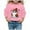 Pink, variant on Girl's Graphic Sweatshirt Kid Cute Pumpkin Print Crewneck Long Sleeve Shirts Pullover