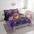 thumbnail image 3 of Castle Fairy Kids Sport Plaid Flag Twin Bedding Sets,Graffiti Splash Bedding Comforter Set, 3 of 8