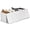 White, variant on LINJH 45 Inches Folding Storage Ottoman Bench, Storage Chest Footrest Stool with Faux Leather, Entryway Bench 45'' x 15'' x 15'' (Black)