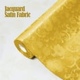 thumbnail image 2 of EP Gold Satin Jacquard Fabric - 2 Yard, 60 Inch Wide Shiny Cloth, Sunflower Pattern Silky Brocade for Tablecloth, Table Runner, Napkins, Dress, Bedding Sheet, DIY Crafts, 2 of 12