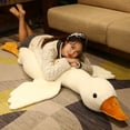thumbnail image 5 of Pato gigante de peluche de 50 a 190 cm, almohada mullida para dormir, bonito animal de peluche, cisne, ganso, muñecos suaves, alfombrilla para el suelo, regalo de cumpleaños para niñas, 5 of 5