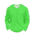 thumbnail image 4 of UQJfacai Mens Waffle Shirts V Neck Long Sleeve Shirt Loose Fit Casual T-Shirt Stretch Athletic Workout Gym Pullover Tops XXXXL, 4 of 9