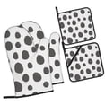 thumbnail image 2 of YFYANG Oven Mitts and Pot Holders Sets 4 Pieces, Non-Slip Heat Resistant Gray Leopard Texture Kitchen Glove Pot Mat for Cooking and Baking, 2 of 8