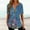 Blue, variant on Black and Friday Azrian Tops Saving!,Women's Fashion V-neck Print Casual Loose Short Sleeve Top Short Sleeve V-neck Top/Shirt