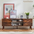 thumbnail image 6 of EDX 55-60 Inch TV Stand, Entertainment Center, Adjustable Wooden TV Table, Rust Brown, 6 of 8