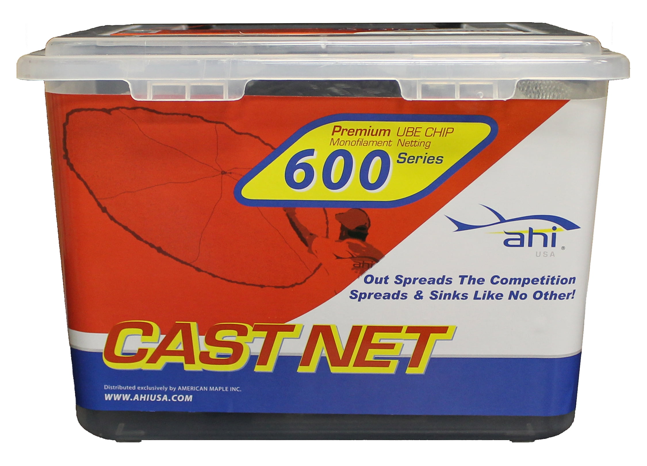 Ahi CN-606 600 Pro Series 6 Panel Cast Net 6' Clear Mono Net 1/4