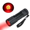 thumbnail image 1 of Mini linterna roja de bolsillo, 9 LED, 670 Nm, potente linterna de luz roja para caza, 1 of 4