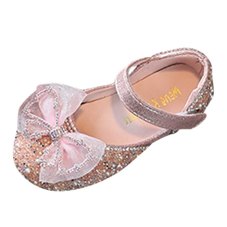 

Fashion Spring And Summer Girls Sandals Dress Dance Performance Princess Shoes Sequin Rhinestone Mesh Bow Hook Loop Solid Color Comfortable Kids Rainbow Flip Flops Girls Baby Sandals for Girls Size 4