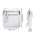 thumbnail image 4 of Solene WU002 - Bolso organizador de piel sintética con múltiples bolsillos con cierre y correa de muñeca desmontable, color blanco, 4 of 5