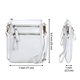 thumbnail image 4 of Solene WU002 - Bolso organizador de piel sintética con múltiples bolsillos con cierre y correa de muñeca desmontable, color blanco, 4 of 5