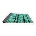 thumbnail image 2 of Ahgly Company Indoor Rectangle Solid Turquoise Blue Modern Area Rugs, 5' x 7', 2 of 4