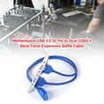 thumbnail image 3 of Placa base USB 3.0 de 20 pines a doble USB 3.0 Cable deflector de expansión del panel posterior Hugtrwg Para estrenar, 3 of 5