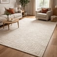 thumbnail image 3 of 11x13 White Tufted Area Rug – Geometric Rectangle Carpet for Hallway & Bedroom | Soft Non-Slip Accent Rug, 11 x 13 ft, 3 of 8