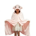 thumbnail image 6 of Cartoon Cute Cape Blanket Flannel Lazy Shawl Cape Student Hooded Home Office Nap Blanket winter Bed Blanket Coral Velvet Warm (unicorn,100x160cm), 6 of 7