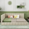 thumbnail image 2 of Full Size Upholstered Daybed/Sofa Bed Frame-Gray, 2 of 12