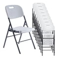 thumbnail image 1 of Set De 10 Sillas Plegables De Plastico Blancas Calibre .20 para Jardin Fiestas Eventos Marthing, 1 of 4