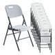thumbnail image 1 of Set De 10 Sillas Plegables De Plastico Blancas Calibre .20 para Jardin Fiestas Eventos Marthing, 1 of 4
