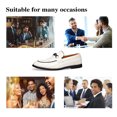 thumbnail image 4 of Mens Leather Dress Shoes Casual Comfort Loafers Fashion Classic Business Shoes Non-slip Breathable Driving Shoes White 11 US, 4 of 7