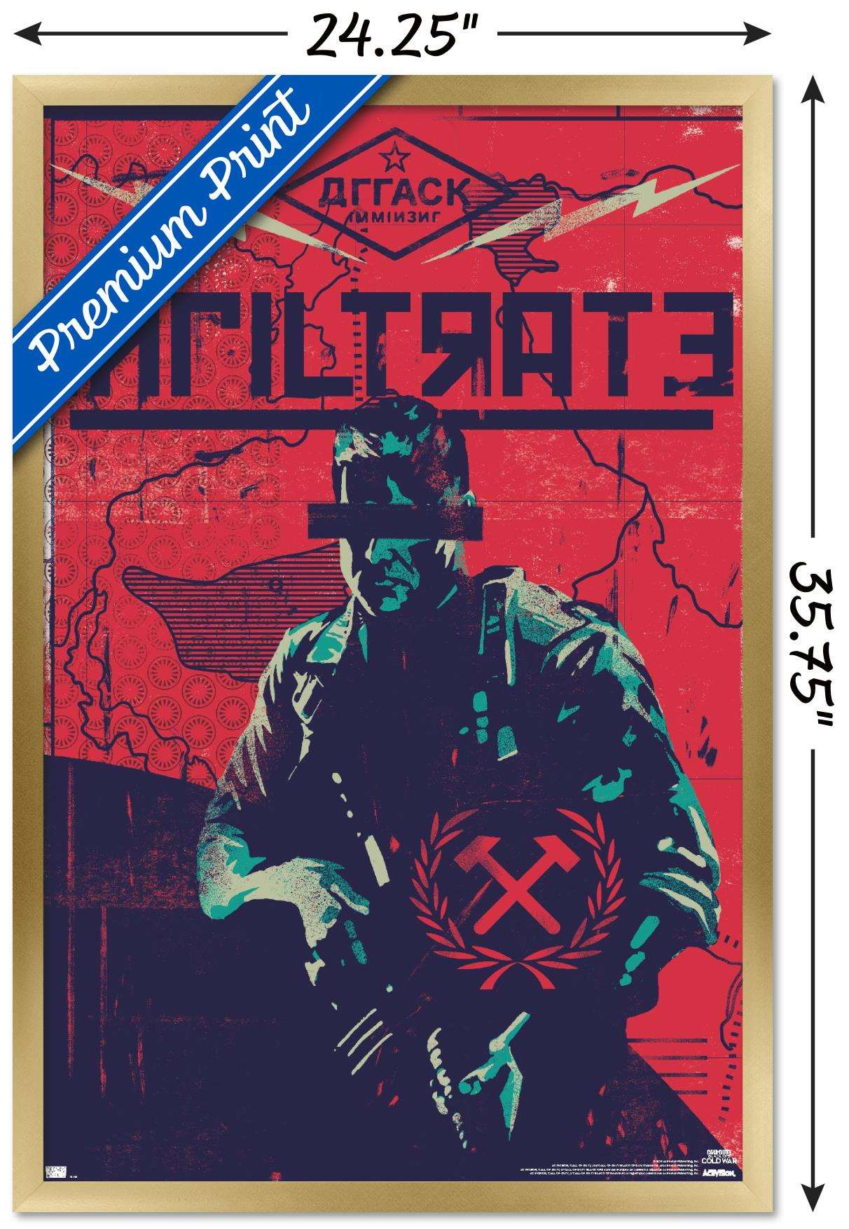 Call of Duty: Black Ops Cold War - Infiltrate Wall Poster, 22.375" x 34", Framed
