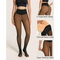 thumbnail image 2 of Women's Fleece Lined Tights - Sheer Look Thermal Leggings with Tummy Control & Butt Lifting, 2 of 7