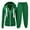 Green, variant on Womens Fleece Sweatsuits 2 Piece Tracksuit Set Long Sleeve Zip Up Sweatshirt Hoodies And Sweatpants Jogger Trendy Fall Sweatsuit Outfits