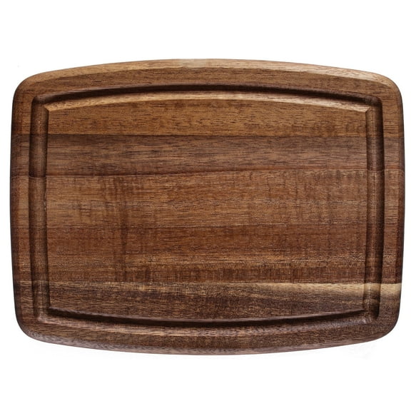 TB Home Acacia Wood Cutting Board with Juice Groove, 8” x 6” x 5/8”