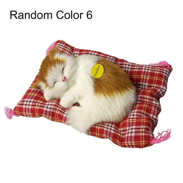 Trayknick Simulation Mini Cat High Simulation Breathable Birthday Gifts Cloth Pad Plush Cats for Kids
