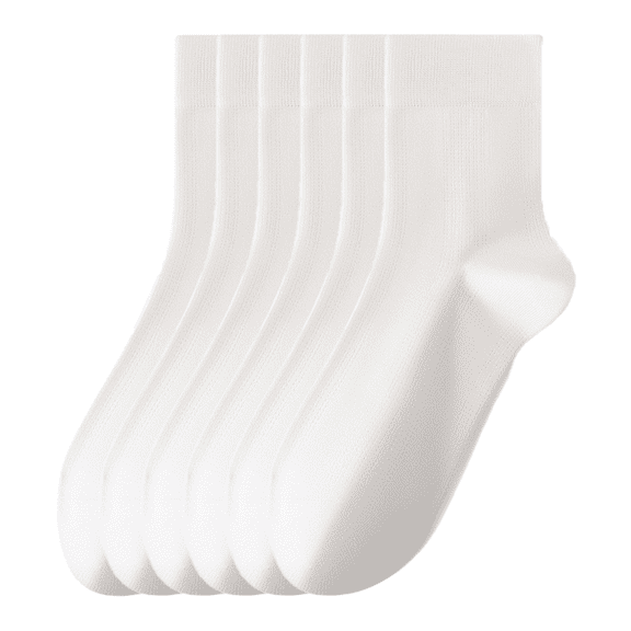 Sookeceks 6 Pairs Thin Modal Crew Socks for Mens, Soft Breathable Lightweight Trouser Socks for Casual Size 7-11