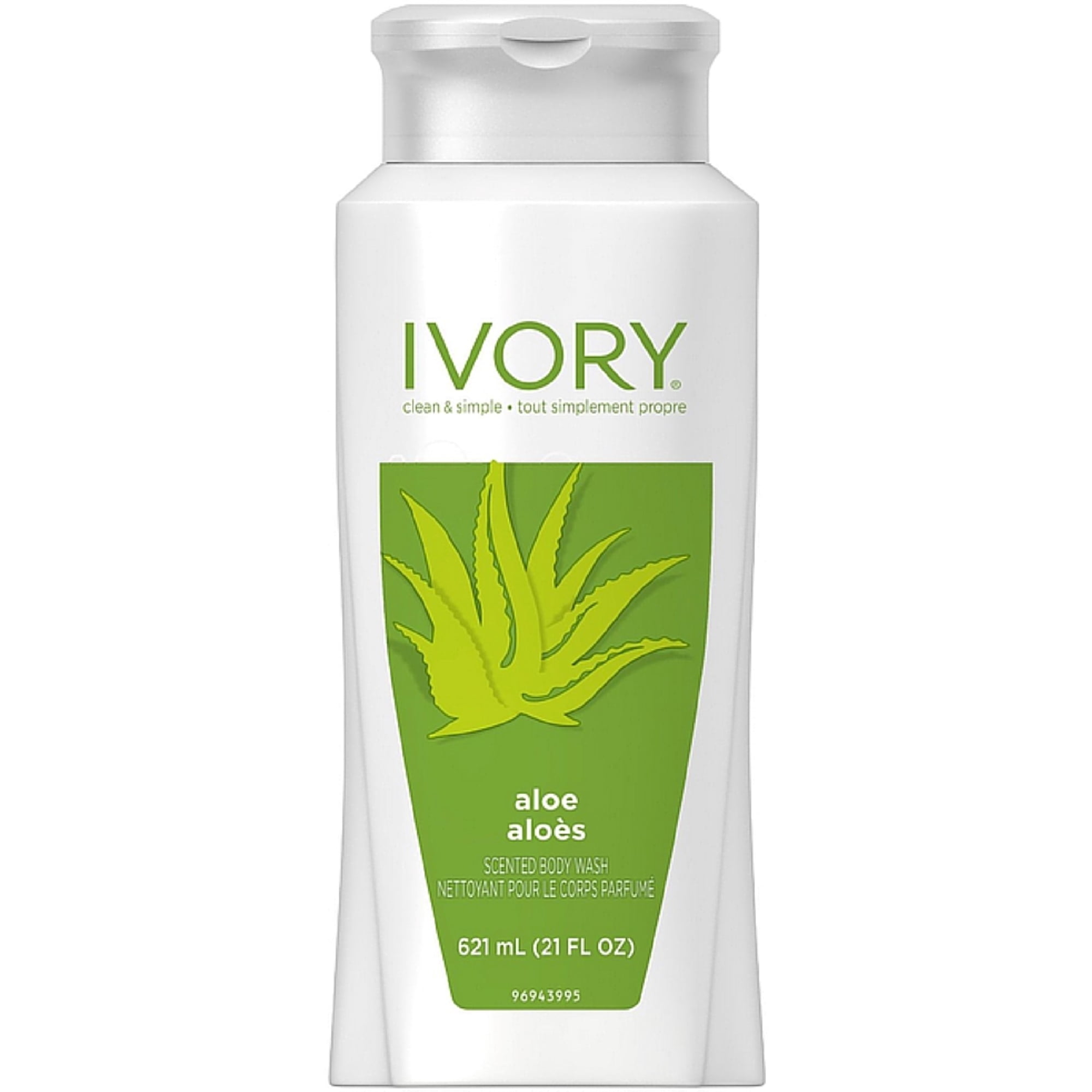 Ivory Scented Body Wash, Aloe 21 oz (Pack of 6)