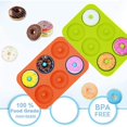 thumbnail image 3 of Molde para donas de silicona, molde antiadherente de 2 piezas, molde para donas de silicona de 6 orificios para donas, bagels y más, 3 of 5